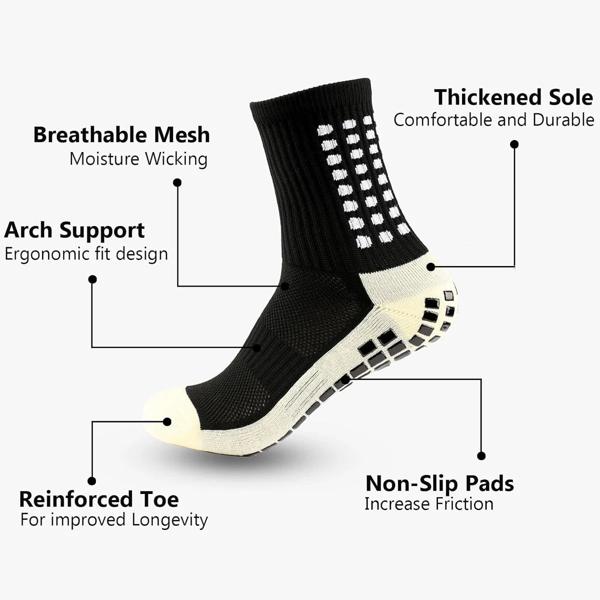 2 Pairs Grip Sock + Sock Sleeve